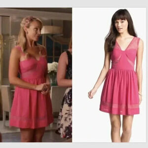 Max and Cleo Womens Cocktail Pink Mesh Cut Out Sleeveless Dress - Hart of Dixie